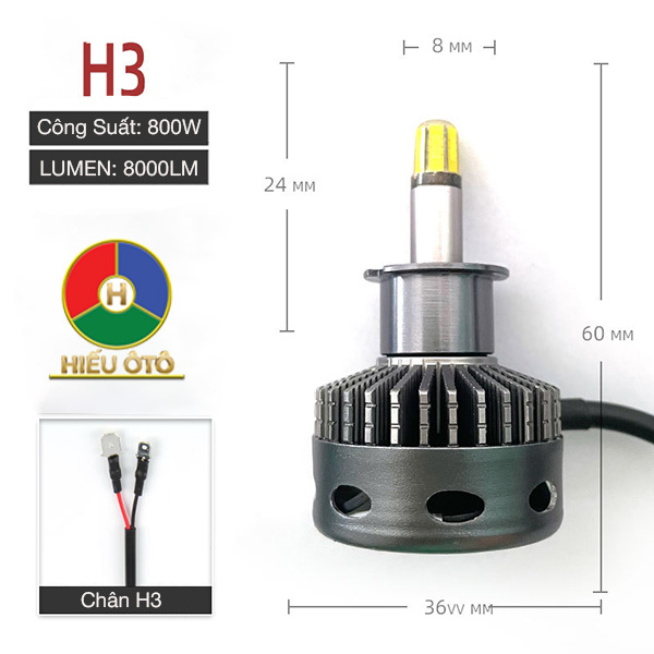 Độ Đèn LED Ô Tô 360 Siêu Sáng 