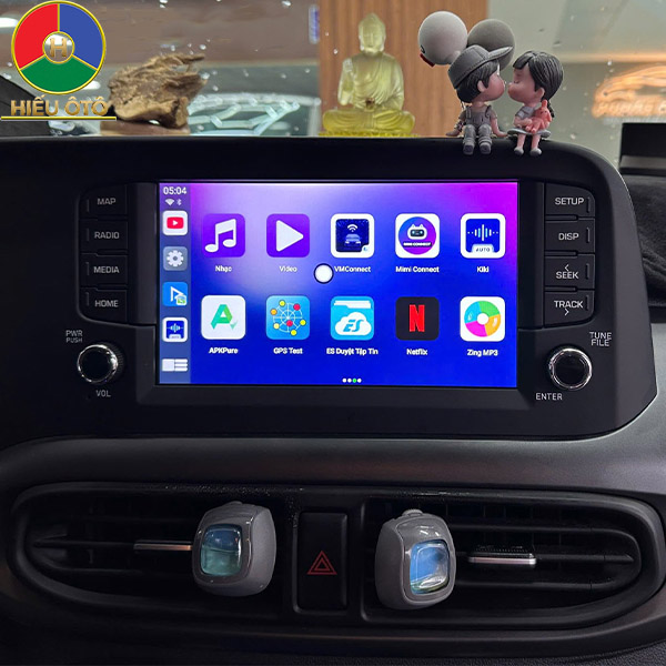 android auto box xe ô tô hyundai i10 2024