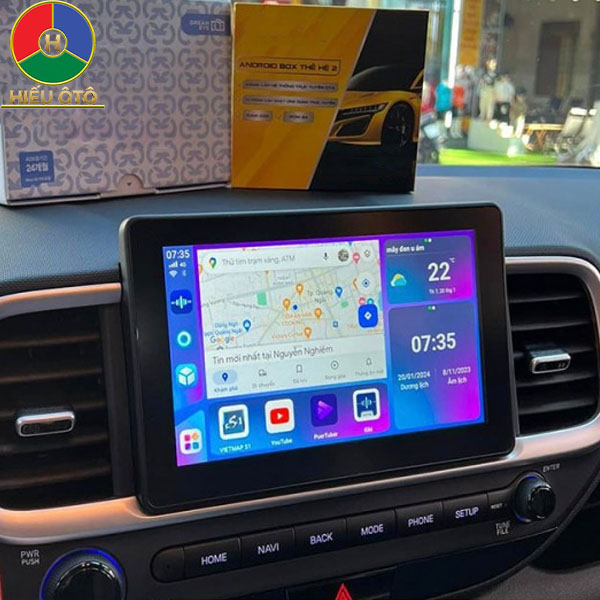 android auto box xe ô tô hyundai venue chính hãng