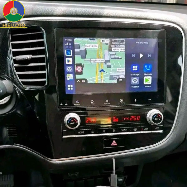 android auto box xe ô tô mitsubishi outlander 
