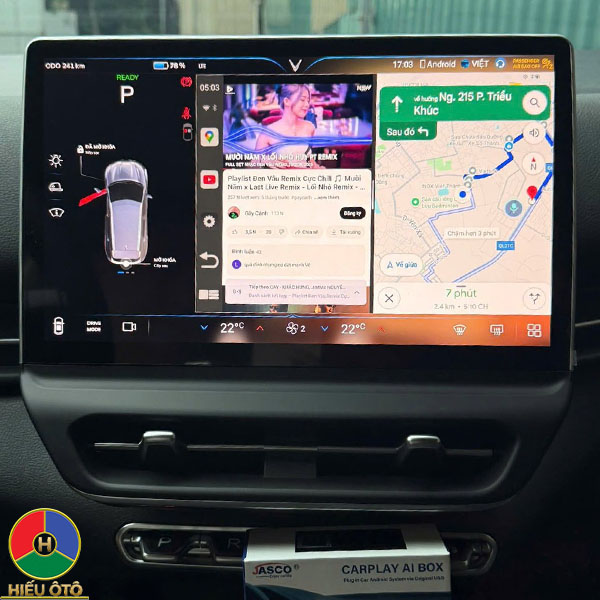 android auto box xe ô tô vinfast vf7 
