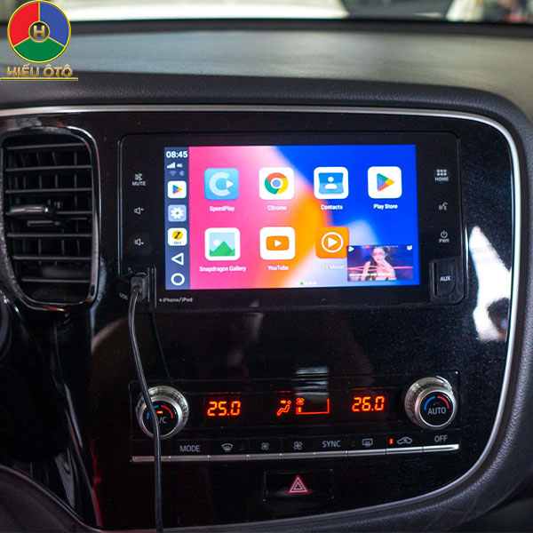 android auto box xe oto mitsubishi outlander 