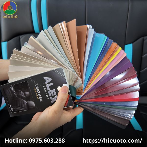 Bảng màu da nappa cao cấp tại Hiếu Ô Tô
