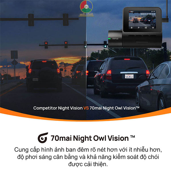 công nghệ ghi hình độc quyền camera 70mai a200