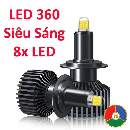 Độ Đèn LED Ô Tô 360 Siêu Sáng 