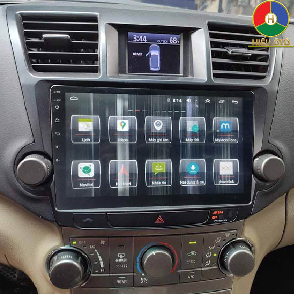 kẻ man hình android ô tô toyota highlander 