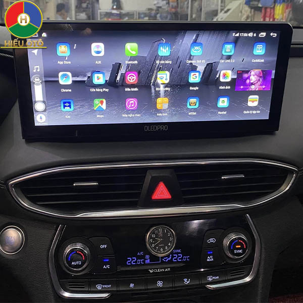 màn hình android hyundai santafe 2019, 2020, 2021