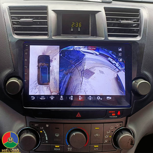 màn hình android 360 xe ô tô toyota highlander