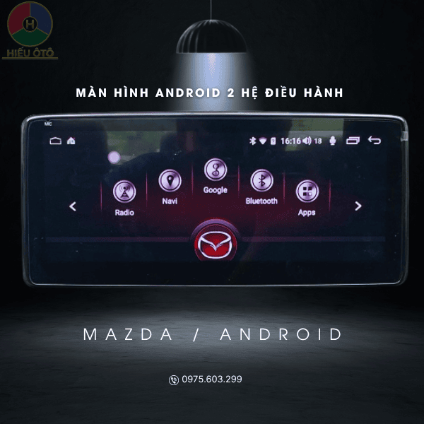 màn hình android ô tô 12.3 inch 2 hệ điều hành 
