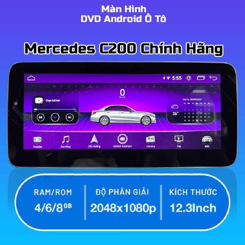 Màn Hình Android Xe Mercedes C200 