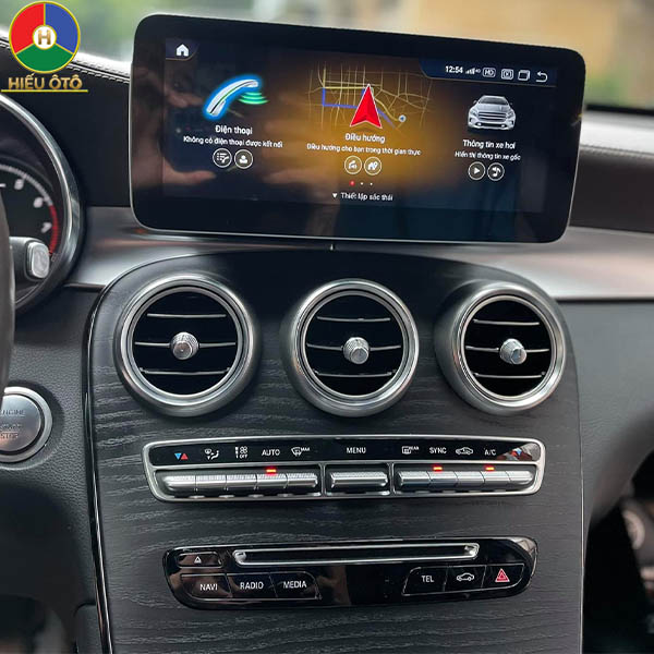 màn hình android ô tô mercedes glc200 2015, 2016, 2017, 2018, 2019