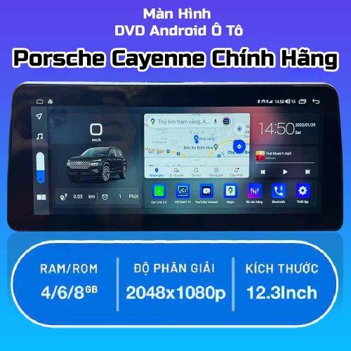 Màn Hình DVD Android Ô Tô Porsche Cayenne Chính Hãng 