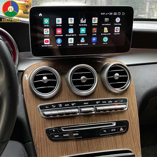 màn hình android oto mercedes glc200, glc250, glc300