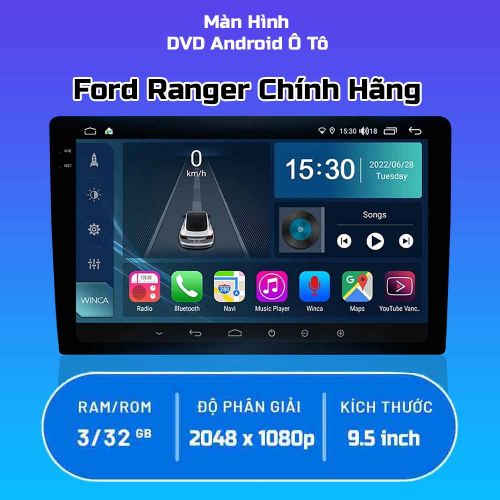 Màn Hình Android Xe Ford Ranger 