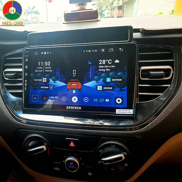 màn hình android xe hyundai accent 2017, 2018, 2019, 2020, 2021, 2022