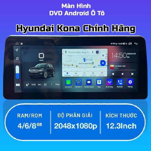 Màn Hình Android Xe Hyundai Kona 