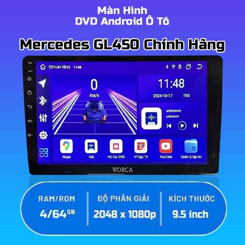 Màn Hình Android Xe Mercedes GL450 Chính Hãng