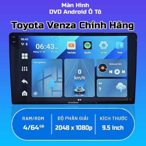 Màn Hình Android Xe Toyota Venza Chính Hãng 