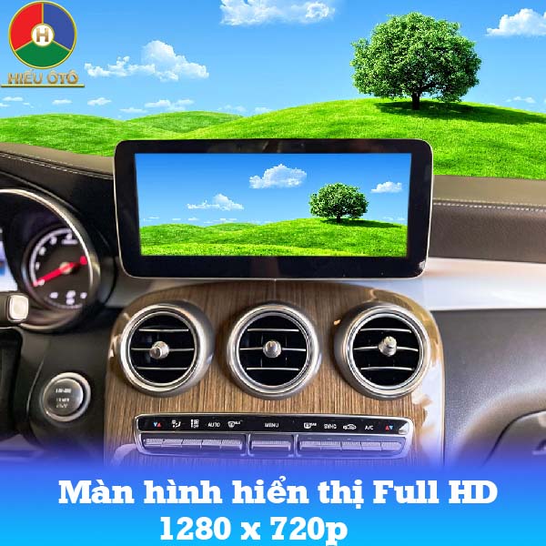 màn hình hiển thị trên màn android mercedes glc 