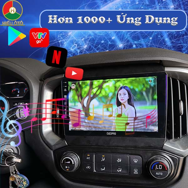 tính năng giải trí đa phương tiện trên màn hình android oledpro x4