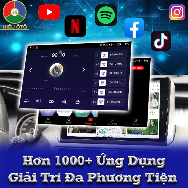 ứng dụng giải trí đa phương tiện màn hình android jetekpro j3plus 360