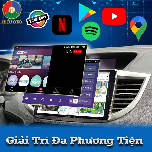 ứng dụng giải trí đa phương tiện màn hình Android ô tô 